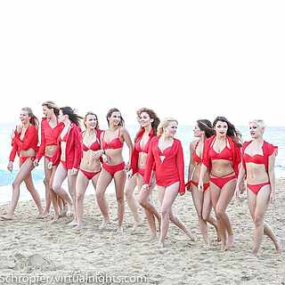 Die Finalistinnen für die Miss Germany-Wahl 2018 am Strand auf Fuerteventura